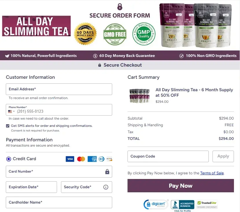 All Day Slimming Tea- Secure Page